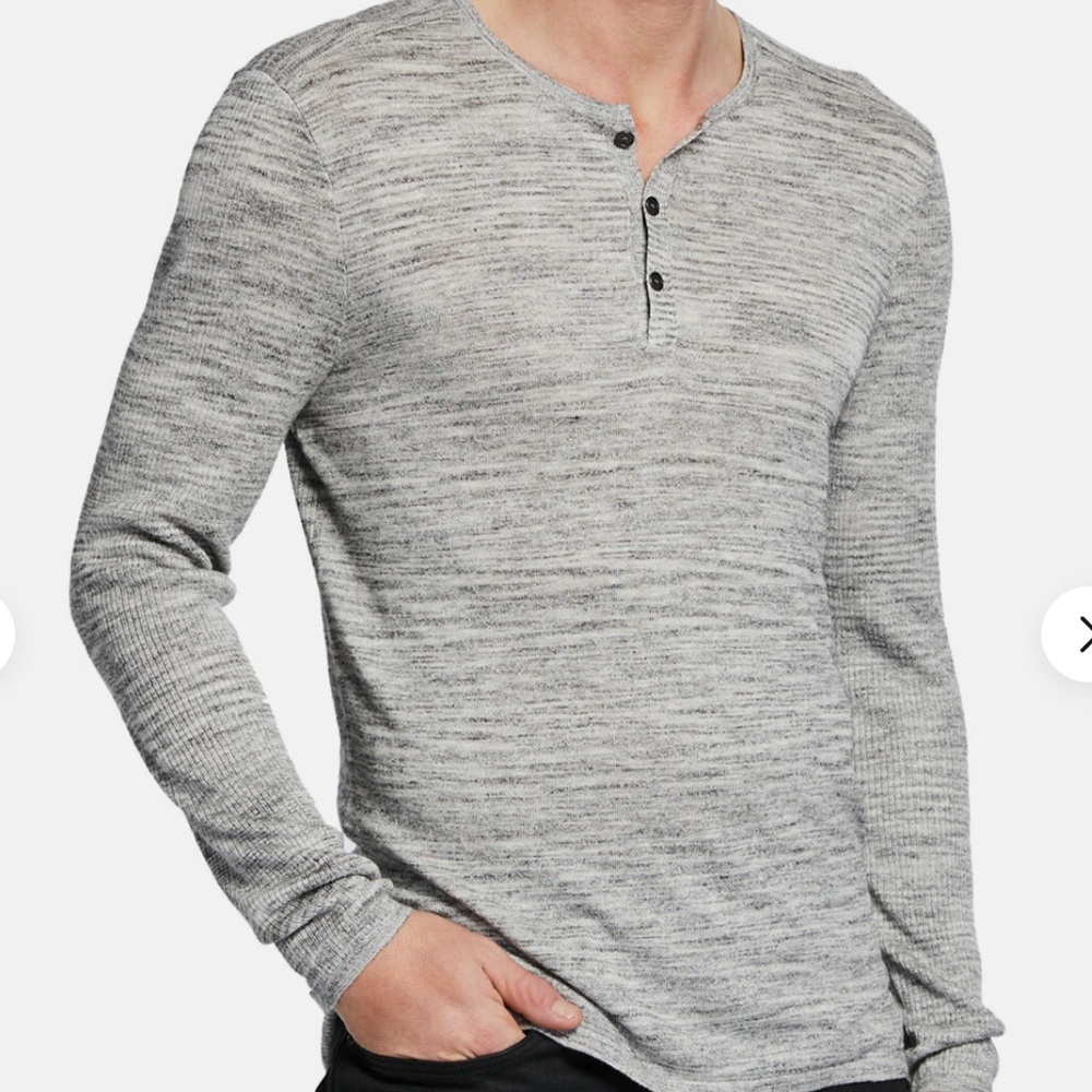 John Varvatos Sean Knit Linen Blend Henley